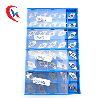 Double edge Bronze Coating Untuk Bubut Otomatis Alat Seri CTP Carbide Grooving Inserts