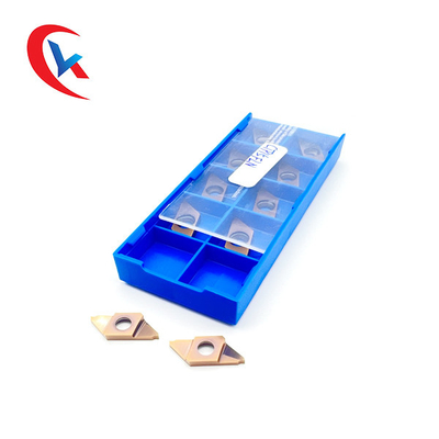 Double edge Bronze Coating Untuk Bubut Otomatis Alat Seri CTP Carbide Grooving Inserts