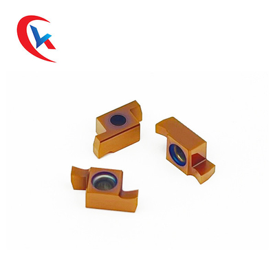GER-C Bronze Coating Carbide Grooving Sisipan Slot Lebar 1.0-3.0mm Untuk Mesin CNC
