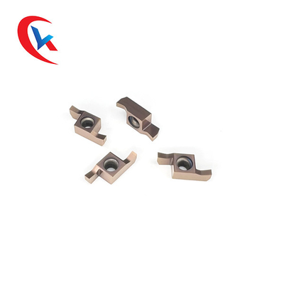 2 Pinggiran Tajam GER-D HRA 91.8 Hardness Carbide Grooving Sisipan Untuk Mesin CNC