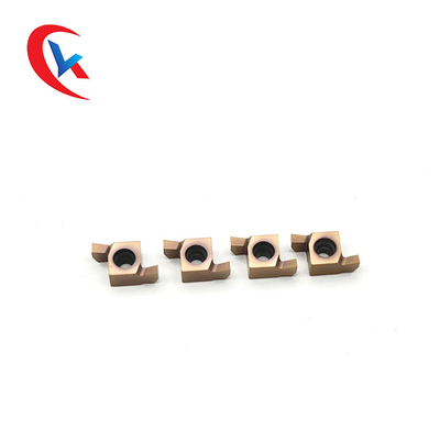 Bronze Coating Carbide Grooving Inserts 10 Pack 9GR Bagian Alat Presisi Tinggi HRA 91.8