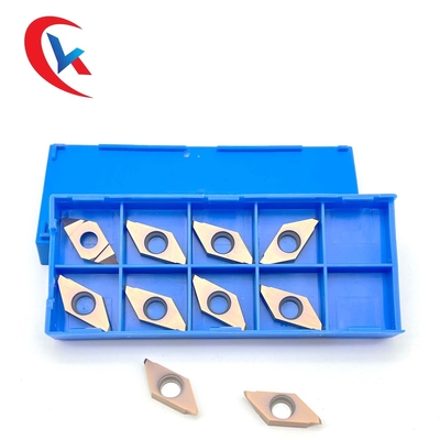 Pemotong Benang TKFT12RB6000 Pembubutan Sisipan Tungsten Carbide Lapisan Perunggu HRA 91.8