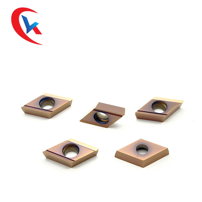 Pisau akhir bubut CNC DCGT11T301R-Y Lapisan perunggu HRA 91.8 Sisipan Tungsten Carbide