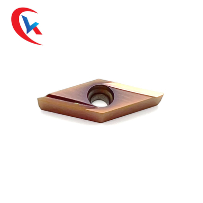 Pisau Penyelesaian CNC VBGT 110302R-Y Lapisan Tahan Aus Perunggu Sisipan Tungsten Carbide HRA 91.8