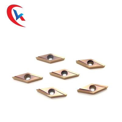 Pisau Penyelesaian CNC VBGT 110302R-Y Lapisan Tahan Aus Perunggu Sisipan Tungsten Carbide HRA 91.8