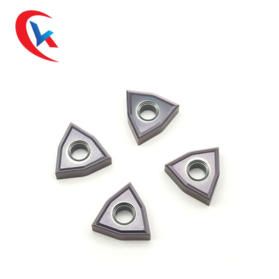 WNMG080402-MS Pengolahan Bagian Baja Stainless Steel Finishing Lapisan Fisik Sisipan Tungsten Carbide