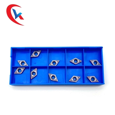 DCMT070204 Memproses Bagian Baja Sisipan Tungsten Carbide Lapisan Fisik
