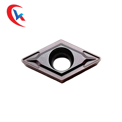 DCMT070204 Memproses Bagian Baja Sisipan Tungsten Carbide Lapisan Fisik