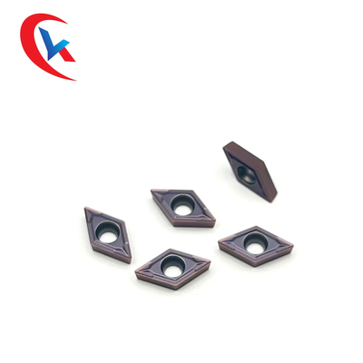 DCMT070204 Memproses Bagian Baja Sisipan Tungsten Carbide Lapisan Fisik