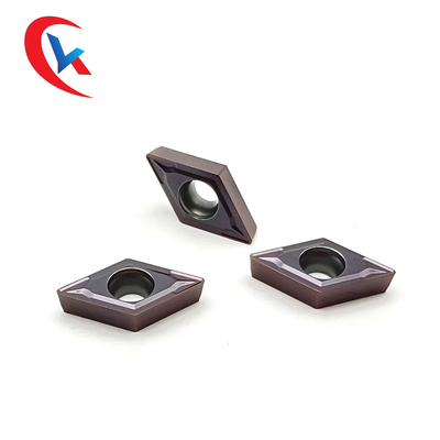 DCMT070204 Memproses Bagian Baja Sisipan Tungsten Carbide Lapisan Fisik