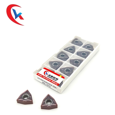 WNMG080404-MA Lapisan PVD Penggilingan Karbida Sisipan Finishing Baja Tahan Karat