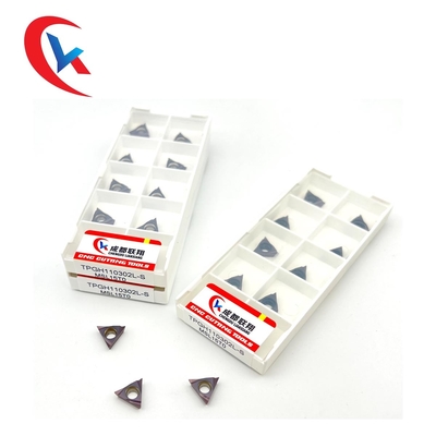 Sisipan Tungsten Carbide Lapisan Pvd TPGH110302L-S Dengan Sudut Tajam 60°