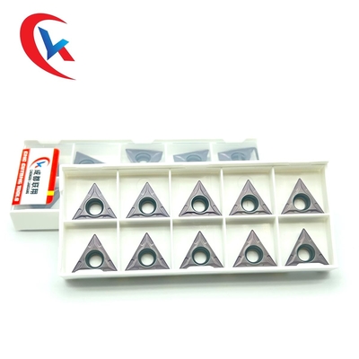 TCMT16T304 Mesin CNC Tungsten Carbide Sisipan Finishing Baja Tahan Karat