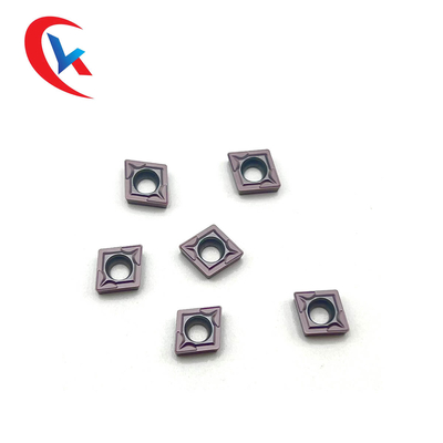 CCMT060204 Sisipan Penggilingan Karbida Finishing Stainless Steel Dilapisi Pvd