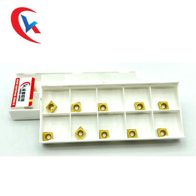 CCMT060204 Mesin Baja Tungsten Carbide Sisipan Lapisan Kimia Kuning