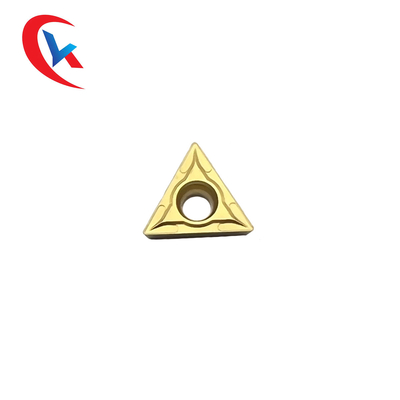 TCMT16T304 Pemesinan Sisipan Tungsten Carbide Lapisan Kimia Baja Kuning