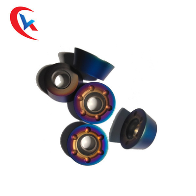 Sisipan Penggilingan Karbida Bulat Pelapis CVD HRC 40 - 45 RDEW1204MO-V1