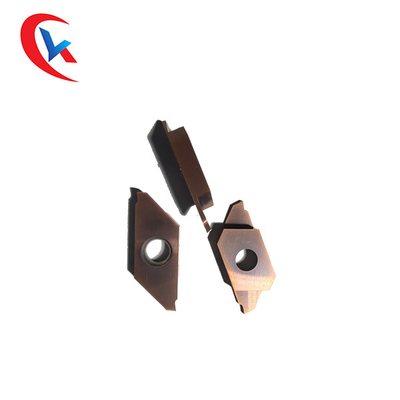 Mesin CNC Tungsten Carbide Sisipan Alat Slot Pemotong Baja HRC 35 - 50 Sisipan Grooving Karbida