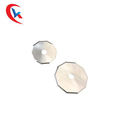 Carbide Round Circular Slitter Blades 89 HRC Untuk Memotong Kain Kertas Circular Slitter Blades
