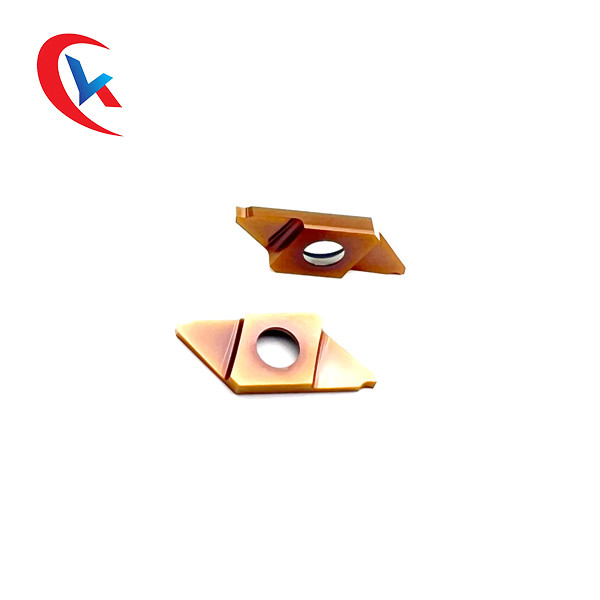Double edge Bronze Coating Untuk Bubut Otomatis Alat Seri CTP Carbide Grooving Inserts