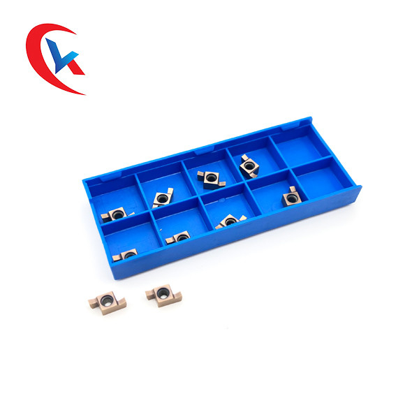GER-C Bronze Coating Carbide Grooving Sisipan Slot Lebar 1.0-3.0mm Untuk Mesin CNC