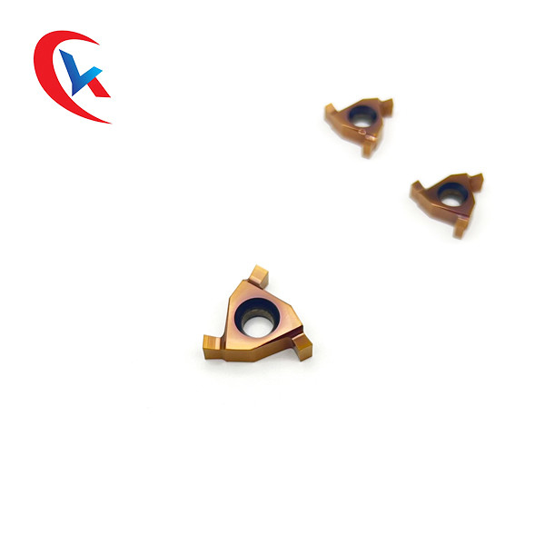 16ER PVD Coating 3 Cutting Edge Dll Carbide Grooving Sisipan untuk Mesin CNC